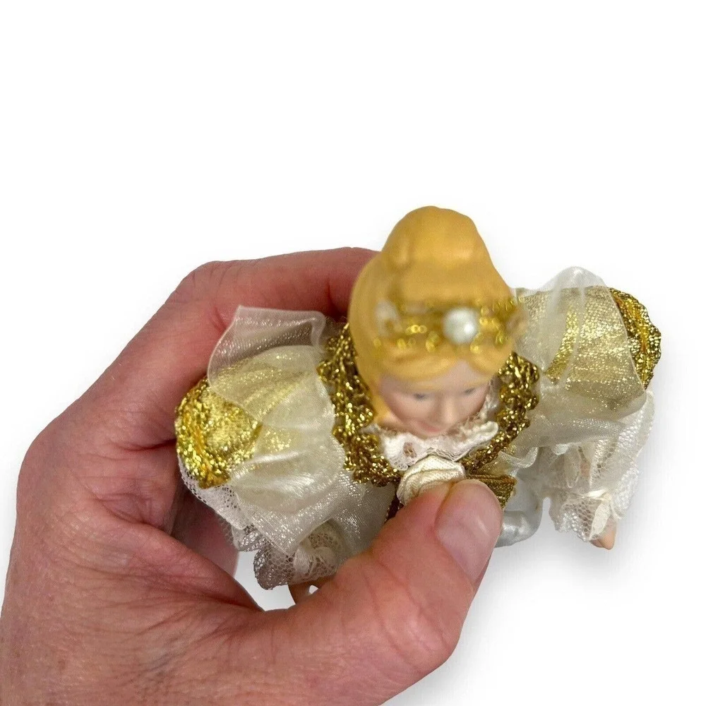Vintage Porcelain Cinderella Christmas Ornament